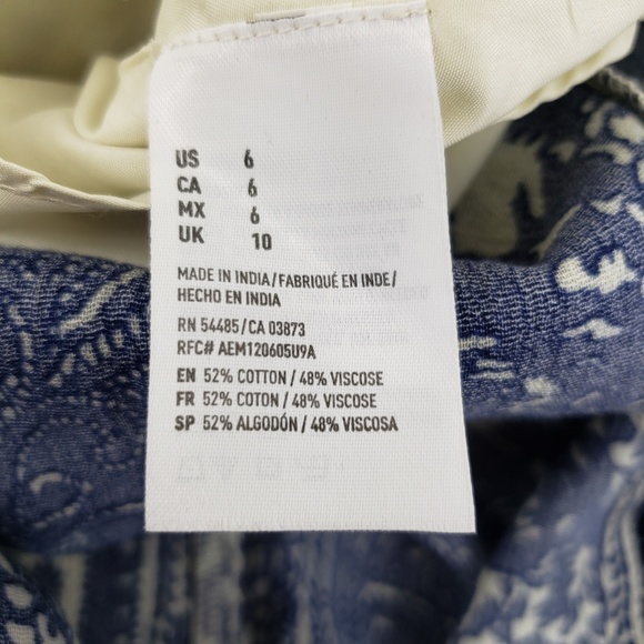 American Eagle Boho Double Slit Maxi Skirt Sz 6 - Picture 8 of 8